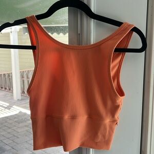 Orange/peach lulu tank top